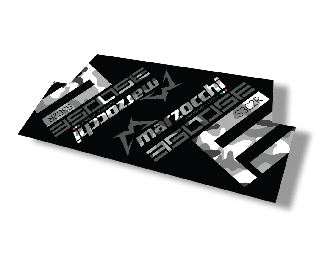 Marzocchi 350 S3C2R 2018 Rear Shock Sticker Decal Kit Adhesive White Camo