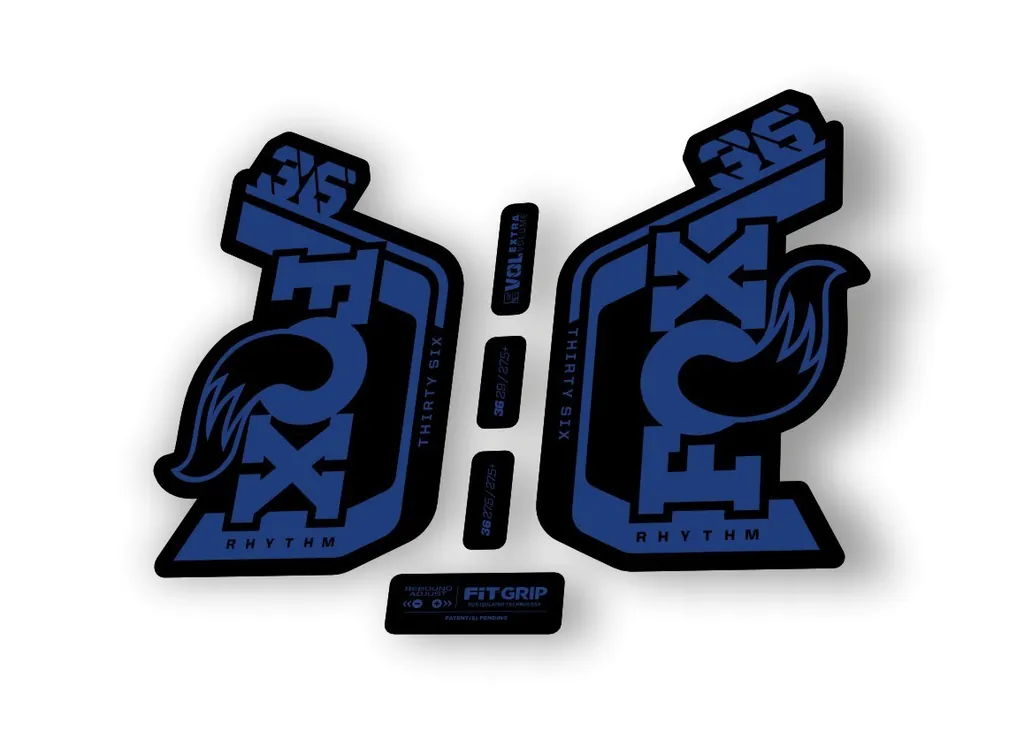 Fox 36 Rhythm 2024 Fork Suspension Factory Decal Sticker Adhesive Dark Blue