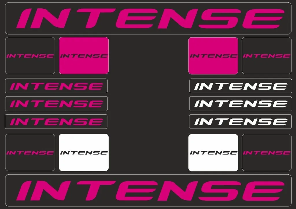 Bicycle Vinyl Frame Stickers – Compatible with INTENSE Bikes – Pink