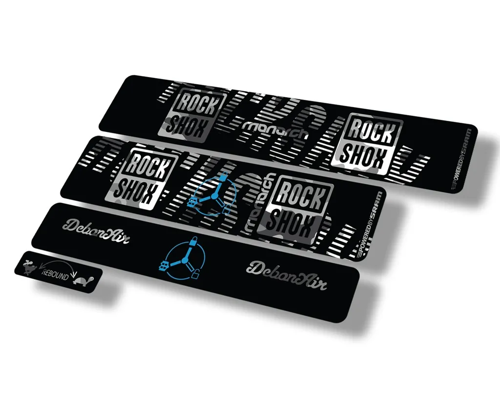 Rock Shox MONARCH 2020 RT3 Rear Shock Decal Sticker Adhesive Set White Camo