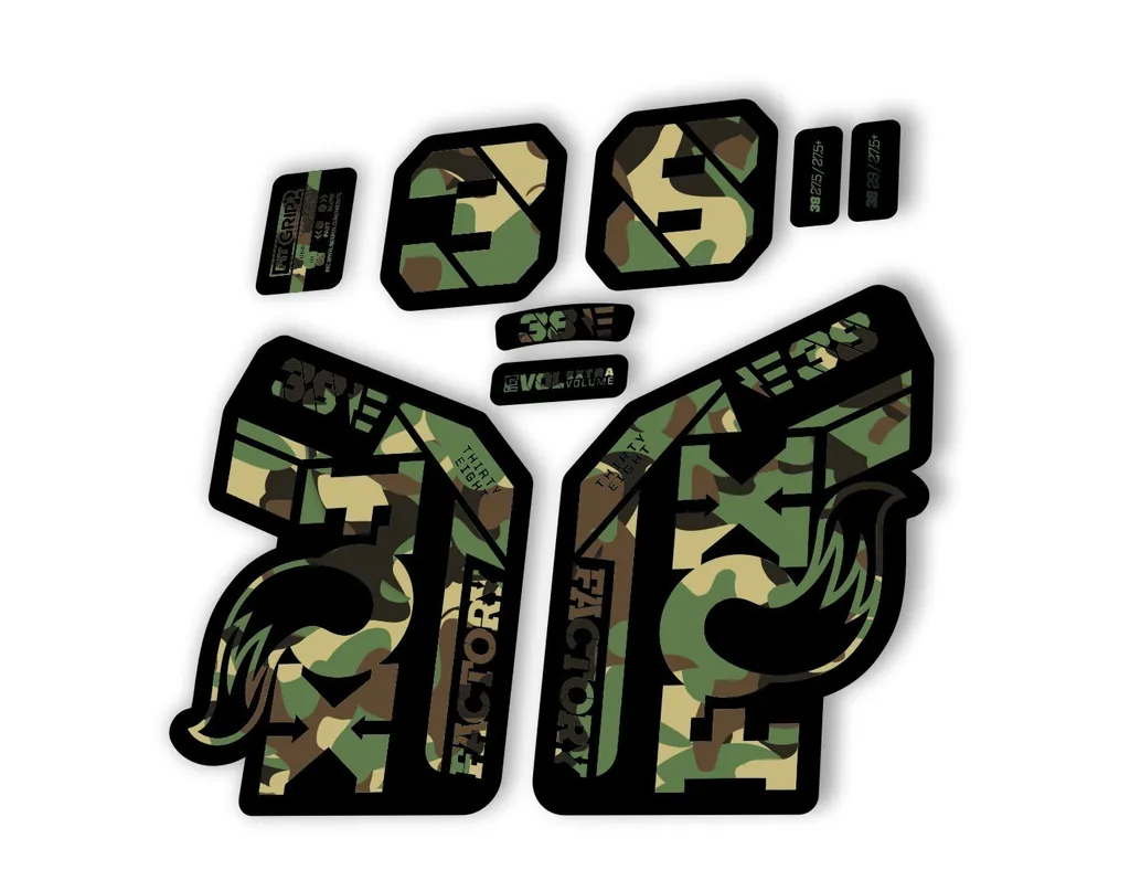 FOX 38 2021 E Bike Forks Suspension Factory Decal Sticker Adhesive Camo