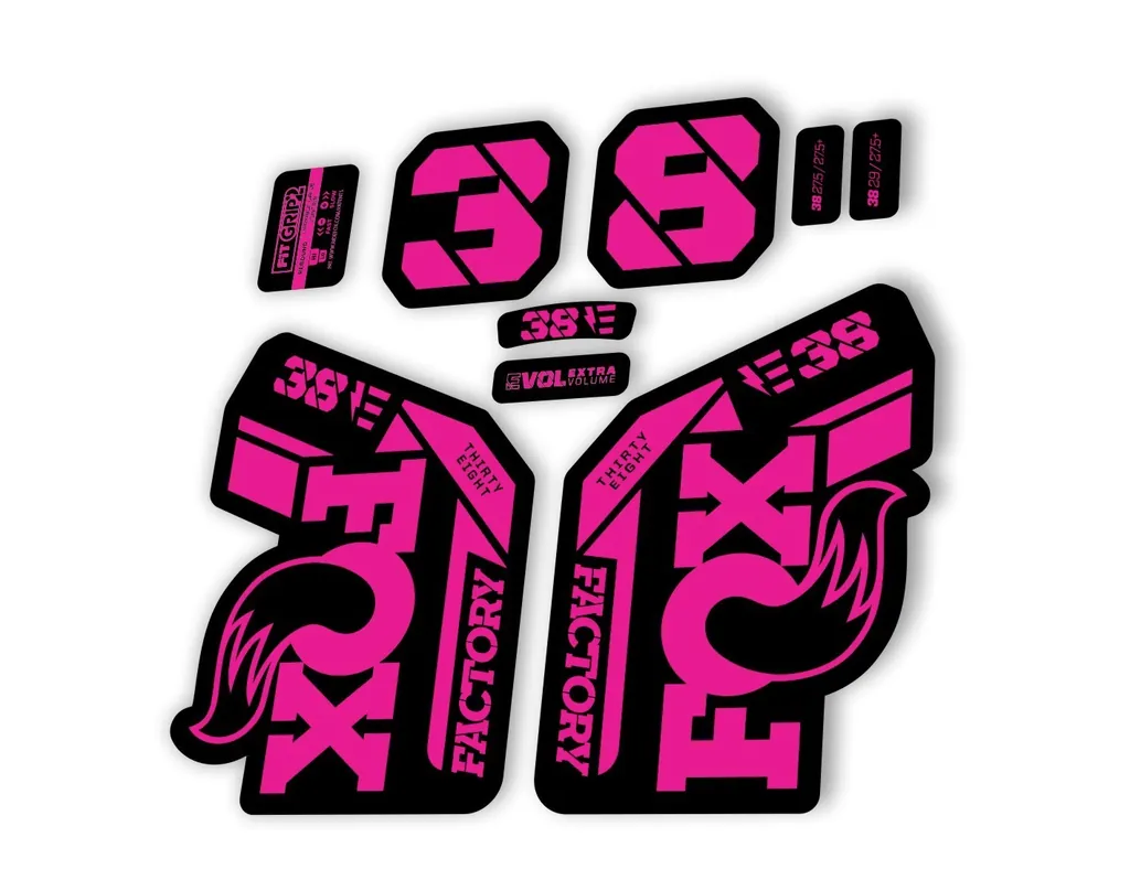 FOX 38 2021 E Bike Forks Suspension Factory Decal Sticker Adhesive Pink