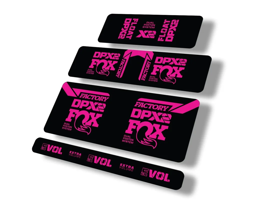 FOX Float DPX2 2021 Rear Shock Suspension Sticker Factory Decal Full Set Pink