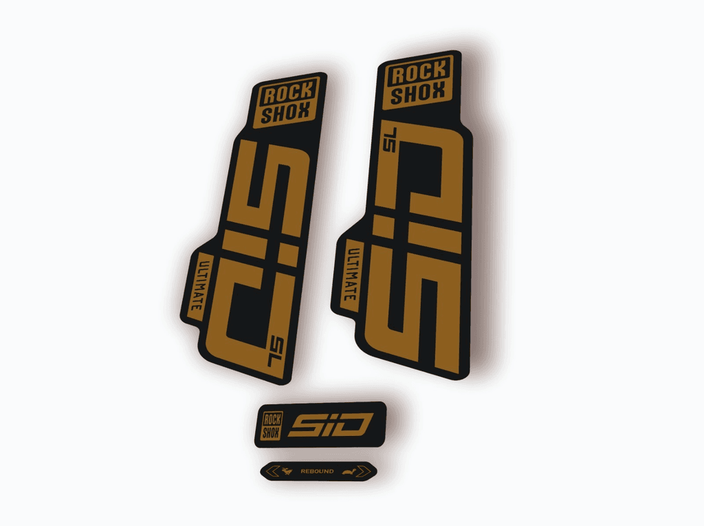 Rock Shox SID SL Ultimate 2024 Fork Decal MTB Cycling Sticker Kit Gold