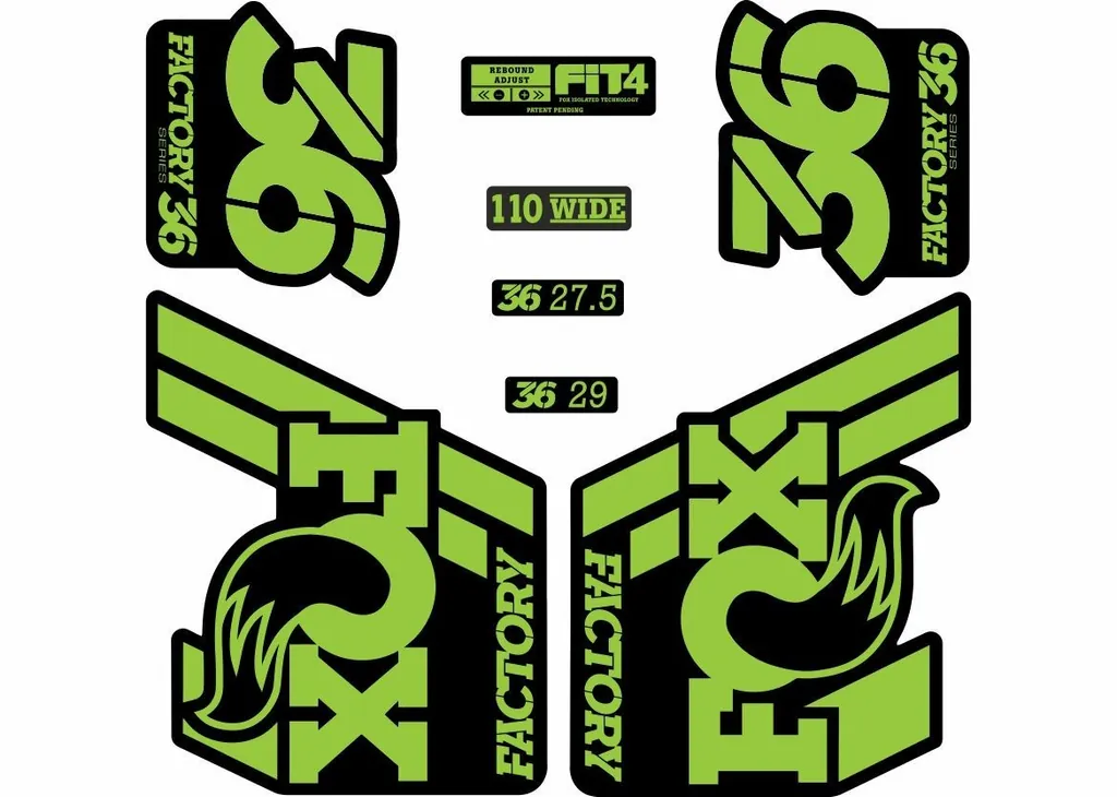 FOX 36 Float 2018-19 Forks Suspension Factory Decals Stickers Adhesive Green