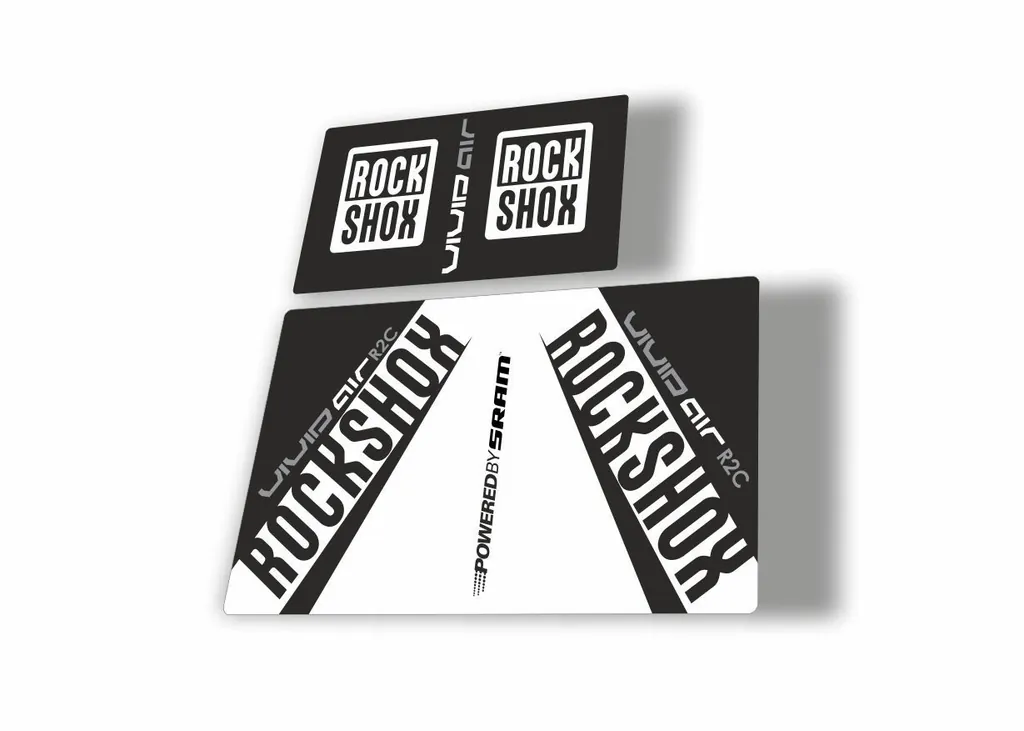 Rock Shox Vivid Air R2C 2017 Rear Shock MTB Decal Sticker Adhesive White