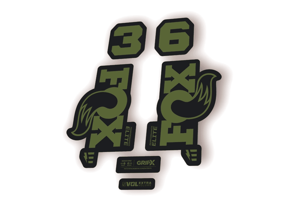 FOX 36 Elite E-Optimized 2026 Fork Factory Decal Sticker Adhesive Olive