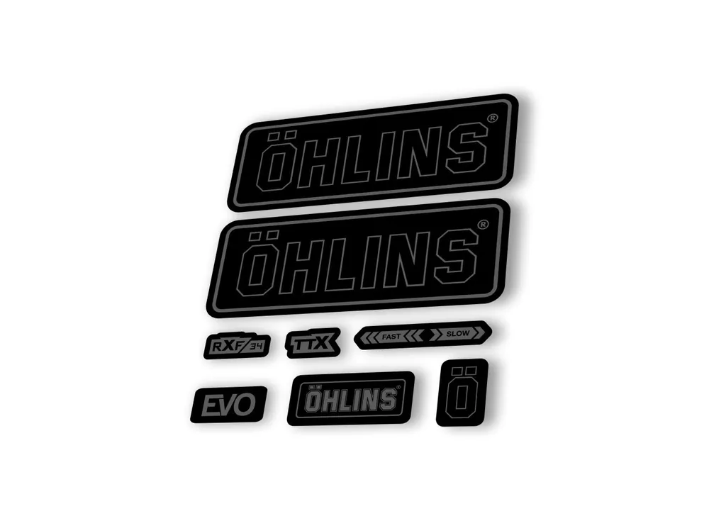 Ohlins RXF34 EVO 2018 Rear Shock Decal Mountain Bike Cycling Sticker Gray