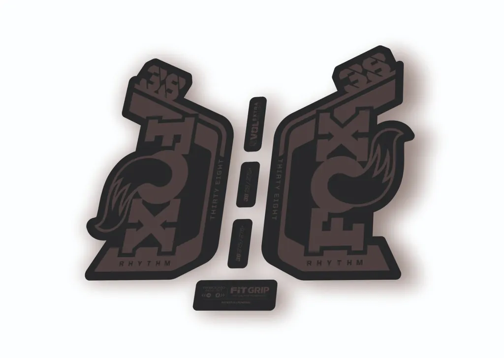 Fox 38 Rhythm 2024 Fork Suspension Factory Decal Sticker Adhesive Gray