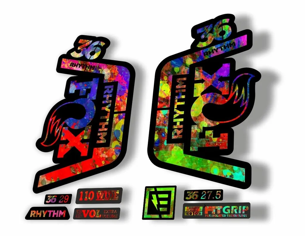 FOX 36 Rhythm 2019 Forks Suspension Factory Decal Sticker Adhesive Oil Slick