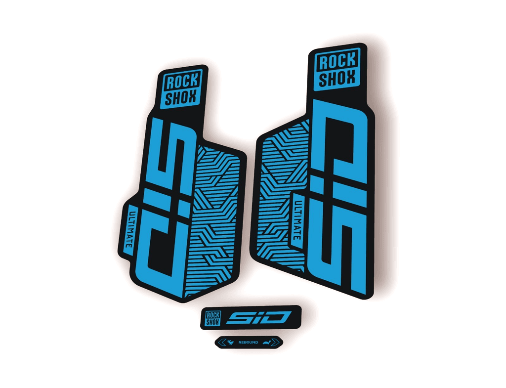 Rock Shox SID ULTIMATE 2025 Flight Attendant Bike Cycling Decal Sticker Blue