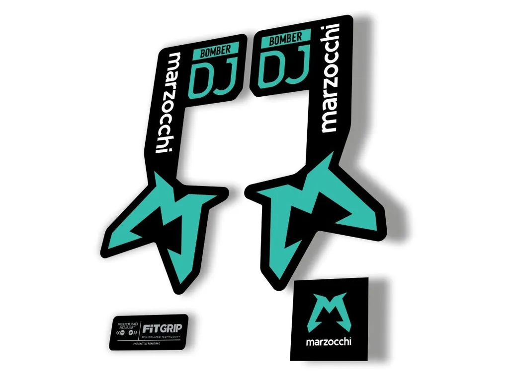 Marzocchi Bomber DJ 2025 Fork Suspension Sticker Decal Kit Adhesive Dolphin