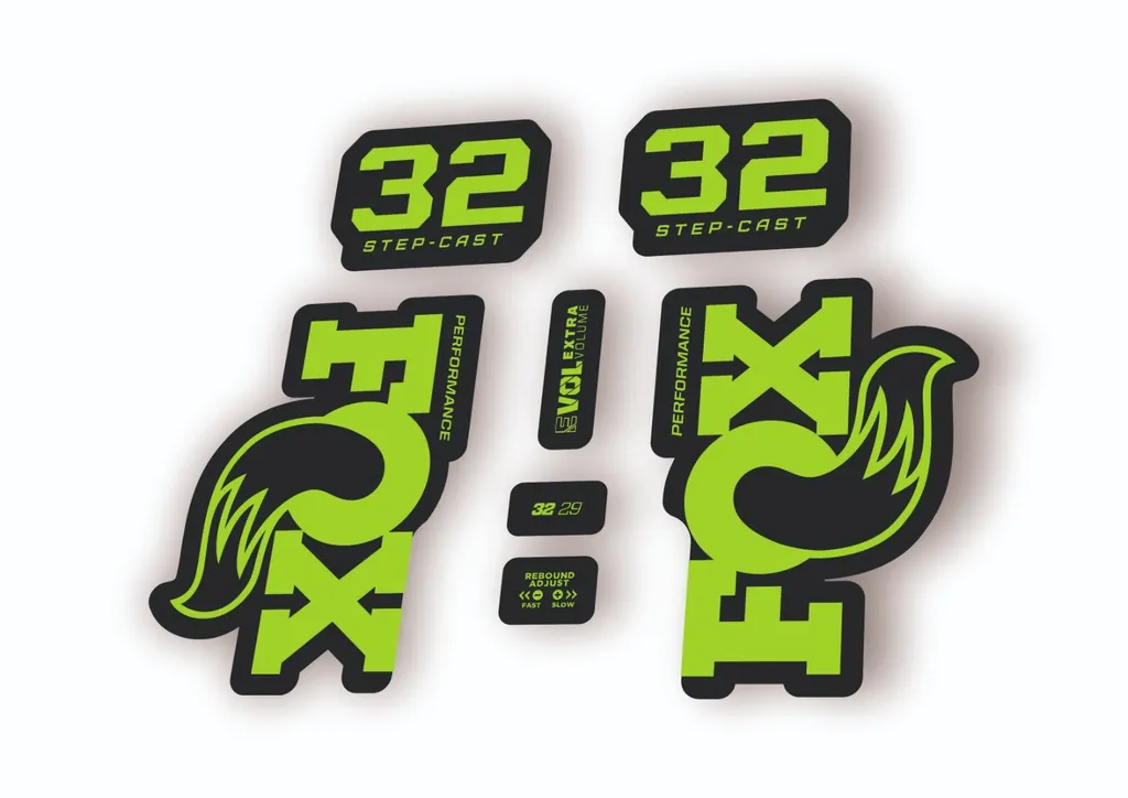 Fox 32 Step Cast Performance 2025 Fork Factory Decal Sticker Adhesive Green