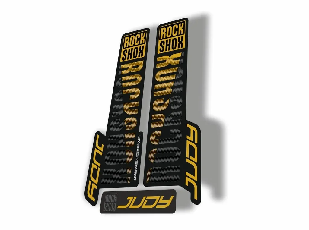 Rock Shox JUDY 2018 Fork Decal Mountain Bike Cycling Sticker Adhesive Gold Gray