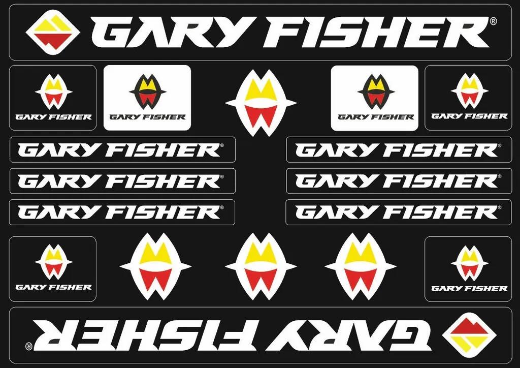 Bicycle Vinyl Frame Stickers – Compatible with GARY FISHER Bikes – White