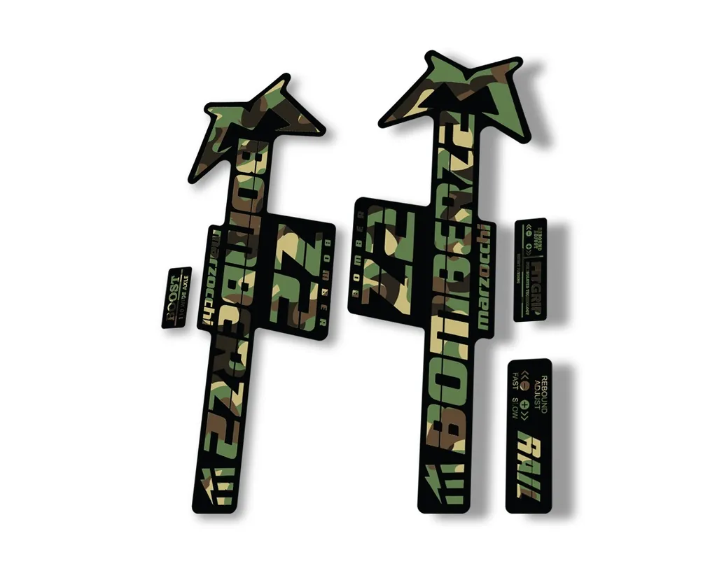 Marzocchi Bomber Z2 E Bike 2022 Fork Suspension Sticker Decal Kit Adhesive Camo