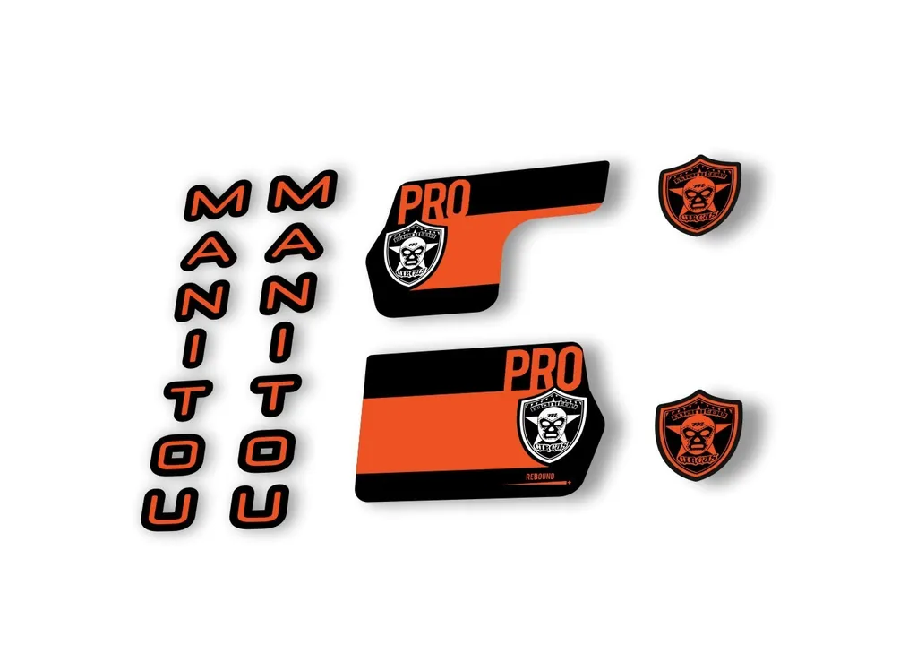 Manitou Circus Pro 2020 Fork Suspension Decal Kit Sticker Set Orange