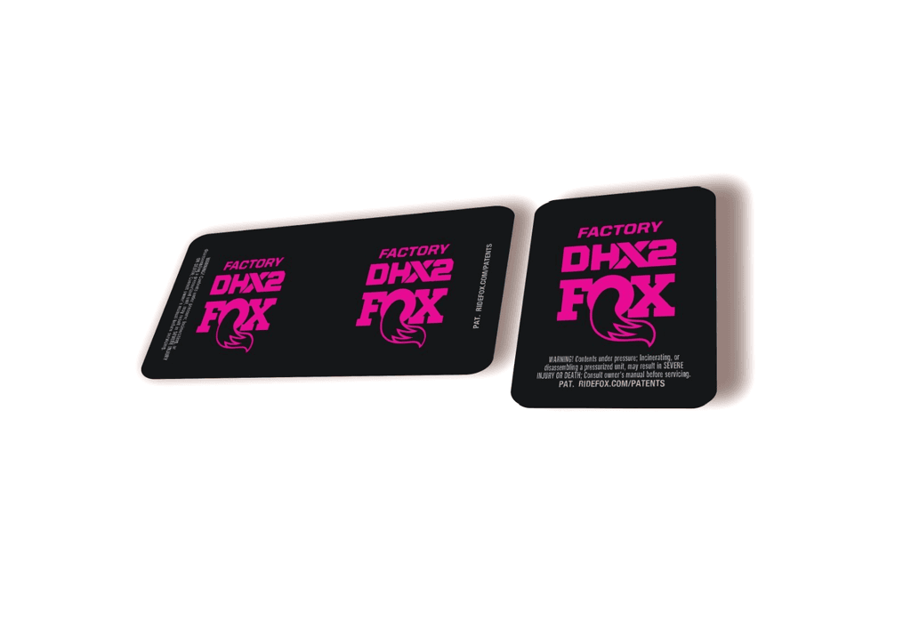 FOX DHX2 Factory 2026 Rear Shock Decal Sticker Kit Adhesive Pink