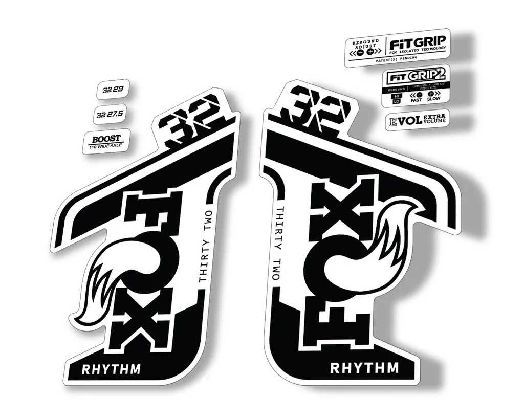FOX 32 Rhythm 2021 Factory Fork Decals Suspension Sticker Black