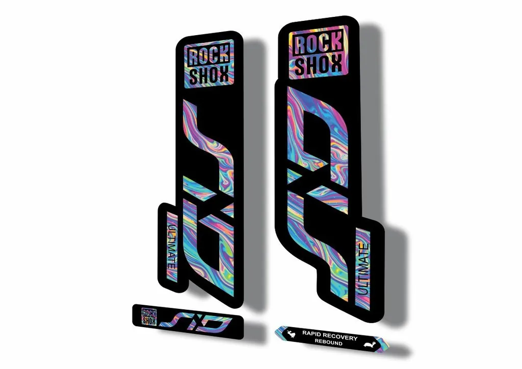 Rock Shox SID 2020 ULTIMATE Mountain Bike Cycling Decal Sticker Oil Slick 1