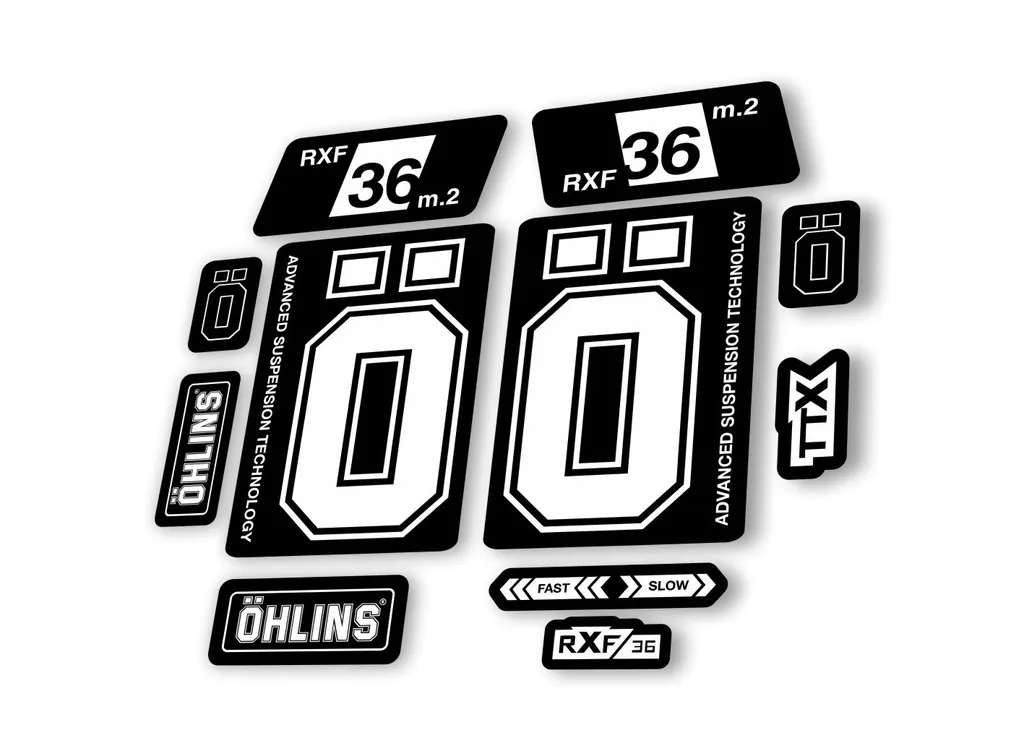 Ohlins RXF 36 M.2 2022 Fork Decal Mountain Bike Cycling Sticker Adhesive White