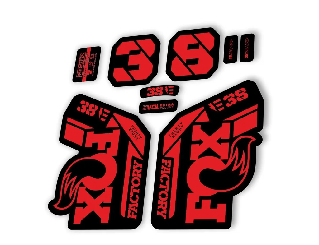 FOX 38 2021 E Bike Forks Suspension Factory Decal Sticker Adhesive Red