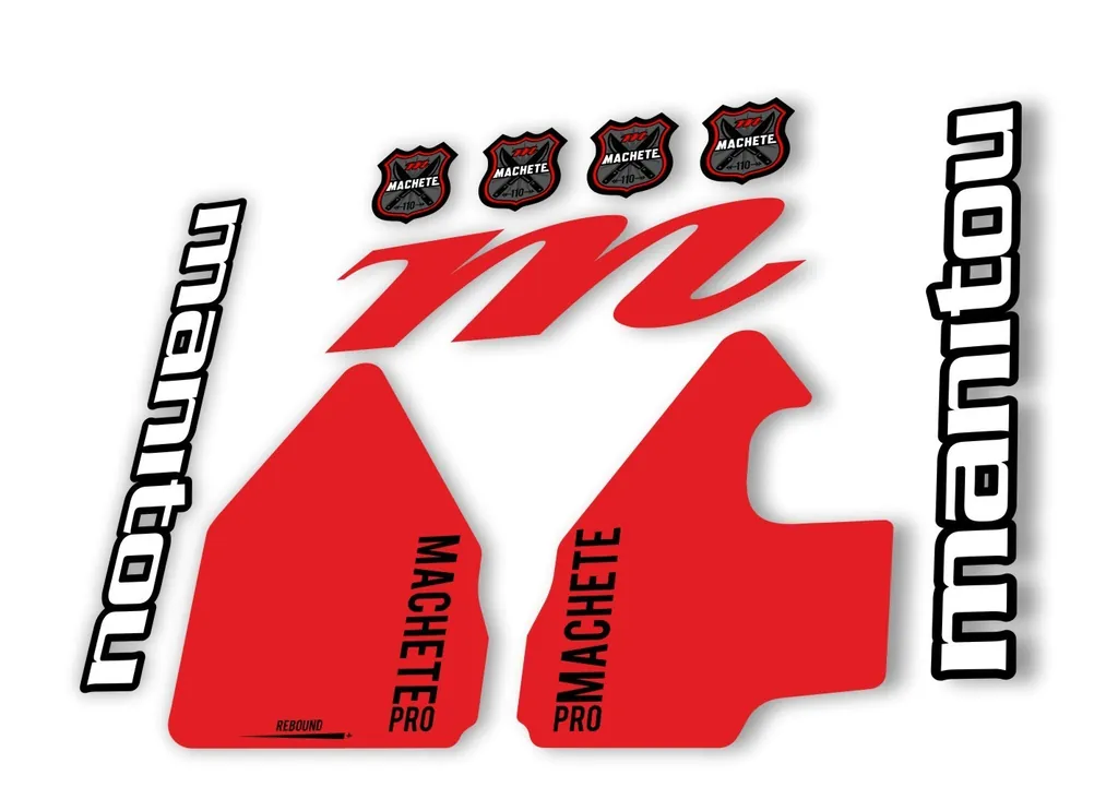 Manitou Machette 110 Pro 2020 Fork Suspension Decal Kit Sticker Red