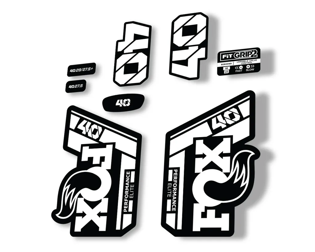 FOX 40 Performance Elite 2021 Fork Decals Suspension Sticker Adhesive White