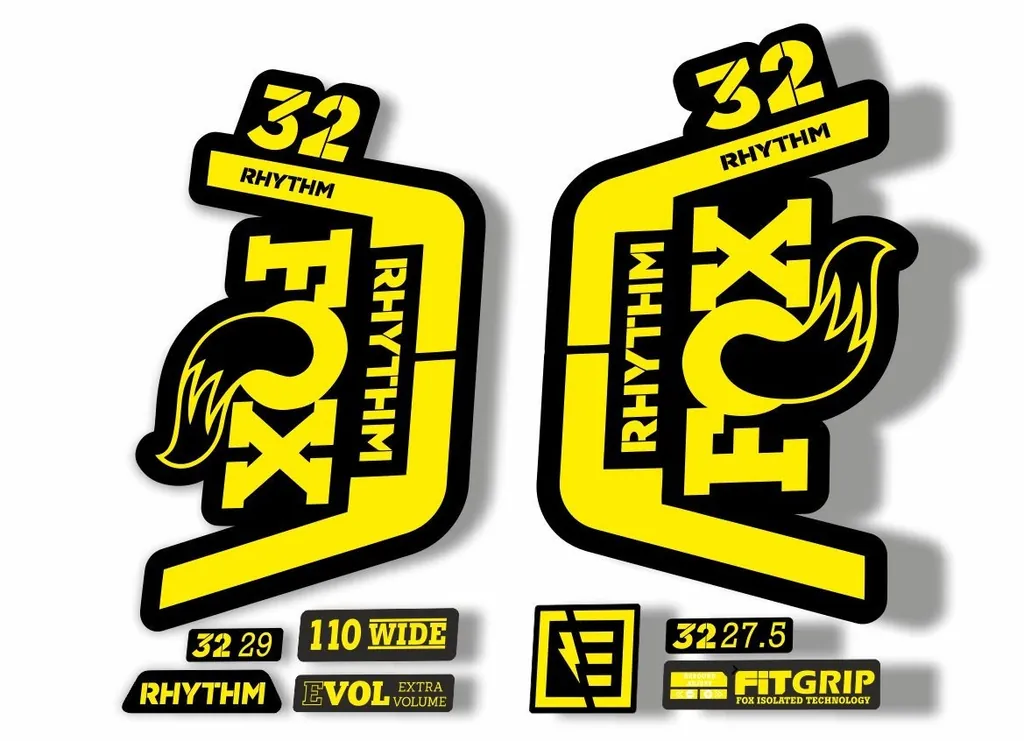 FOX 32 Rhythm 2019 Forks Suspension Factory Decal Sticker Adhesive Yellow