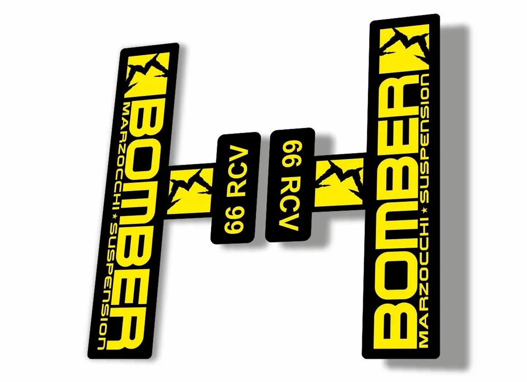 Marzocchi Bomber 66 RCV 2009 Fork Suspension Sticker Decal Kit Adhesive Yellow