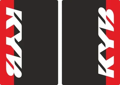 KYB Motocross Upper Fork Decal Stickers Graphic Set Adhesive Red