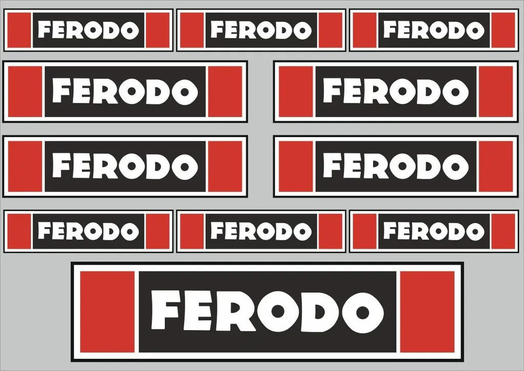 FERODO Decal Set Quality Sticker Vinyl Graphic Logo Adhesive Kit 11 Pcs