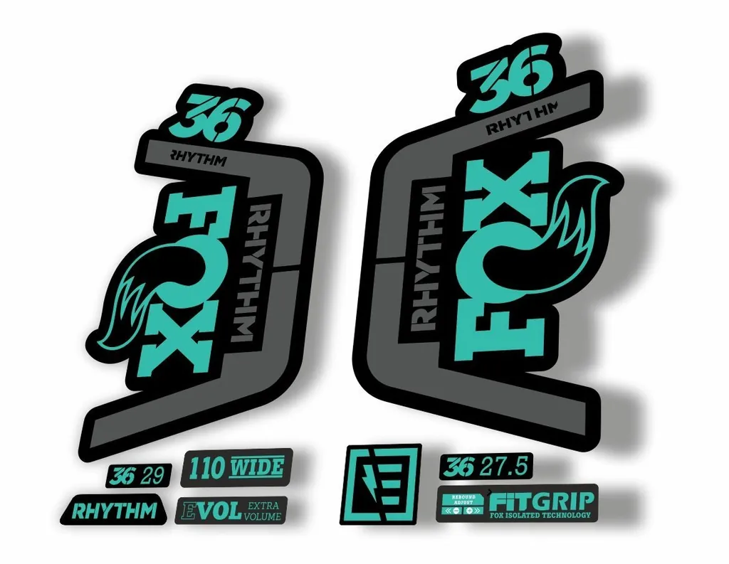 FOX 36 Rhythm 2019 Forks Suspension Factory Decal Sticker Adhesive Dolphin Gray