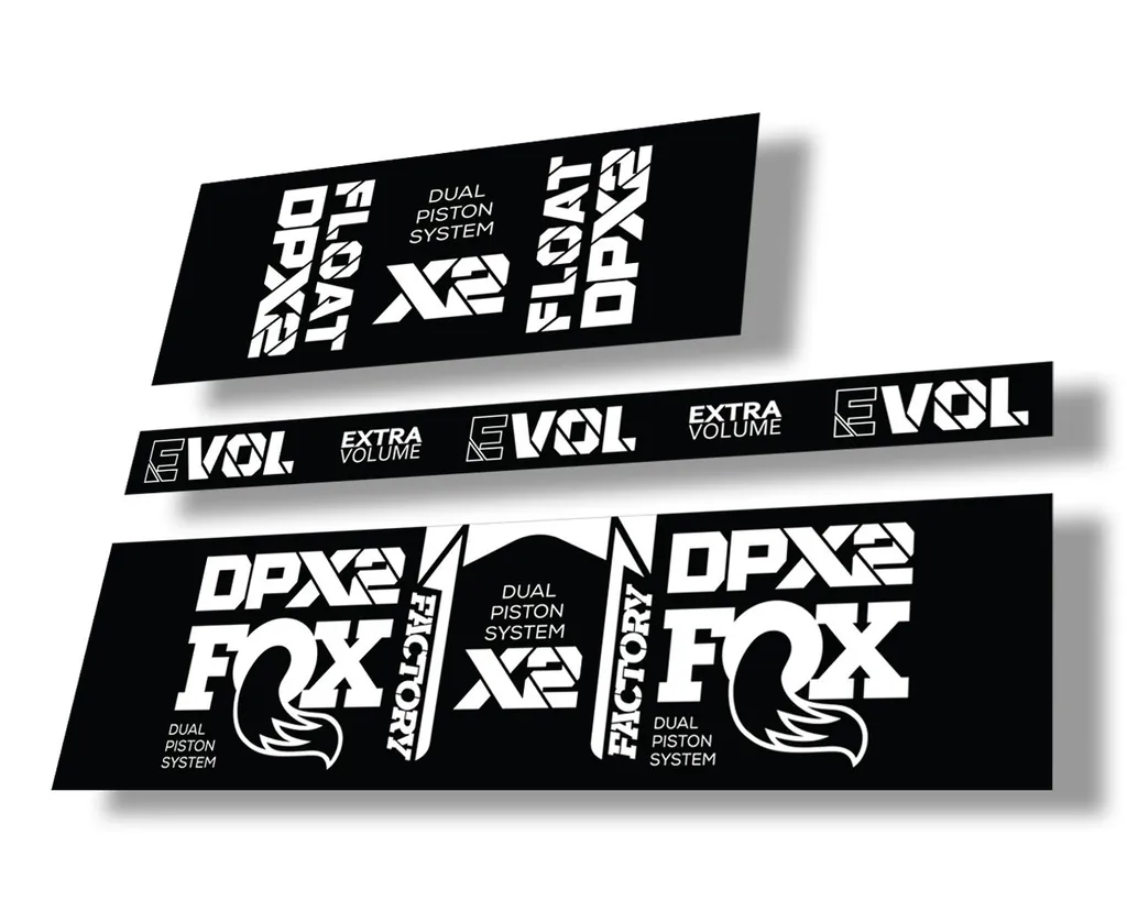 FOX Float DPX2 2021 Factory Rear Shock Suspension Sticker Decal Kit White