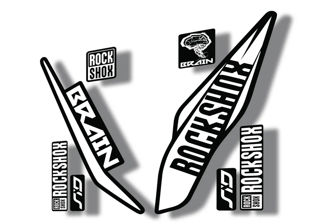Rock Shox SID Brain 2017 Mountain Bike Cycling Decal Sticker Adhesive White