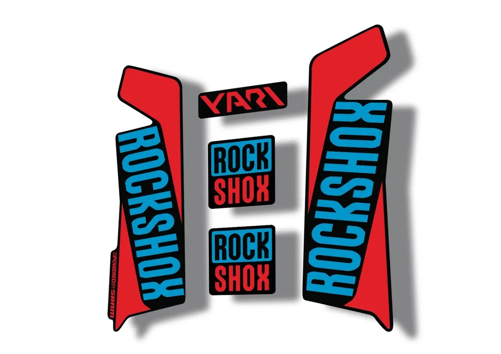 Rock Shox YARI 2017 Fork Decal Mountain Bike Cycling Sticker Adhesive Red Blue