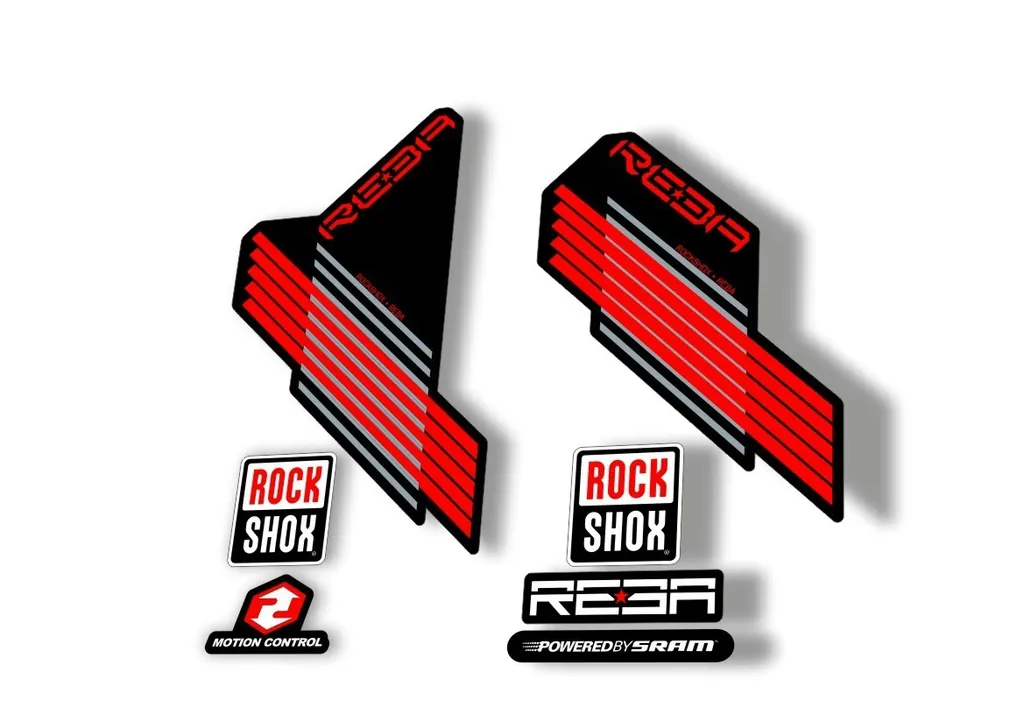 Rock Shox Reba 2009 Fork Decal Mountain Bike Cycling Sticker Adhesive Black Red