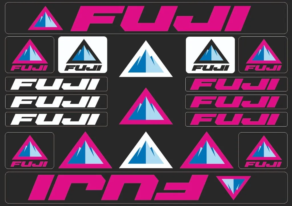 Bicycle Vinyl Frame Stickers – Compatible with FUJI Bikes – Pink