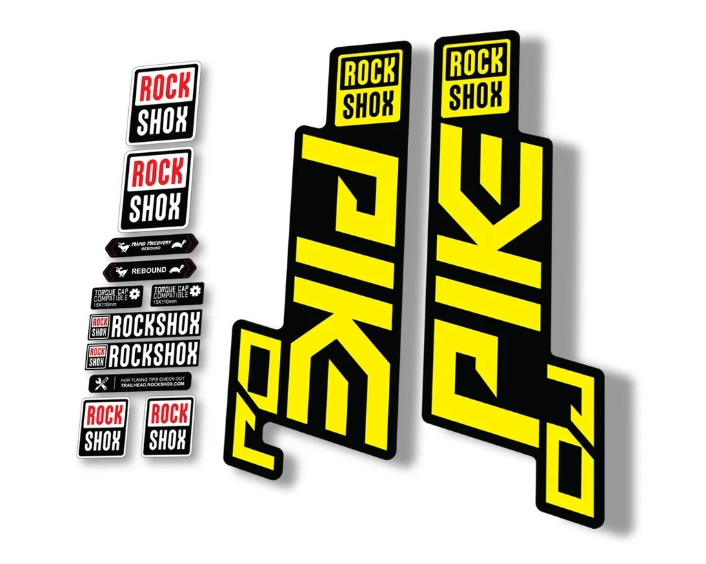 Rock Shox PIKE DJ 2021 Mountain Bike Cycling Decal Sticker Adhesive Yellow