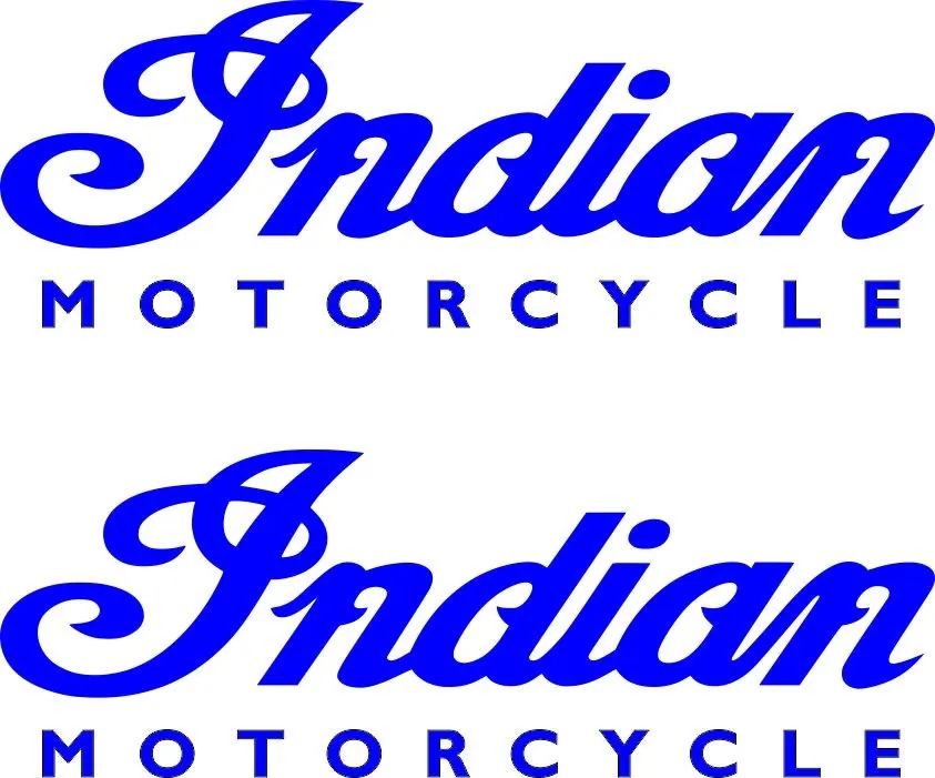 INDIAN MOTORCYLES Vinyl Sticker Decal Adhesive Set 8.4" x 2.9" Dark Blue 2 Pcs