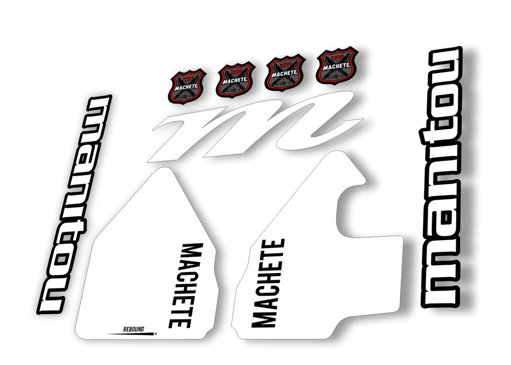 Manitou Machhete 110 Comp 2020 Fork Suspension Decal Kit Sticker Set White