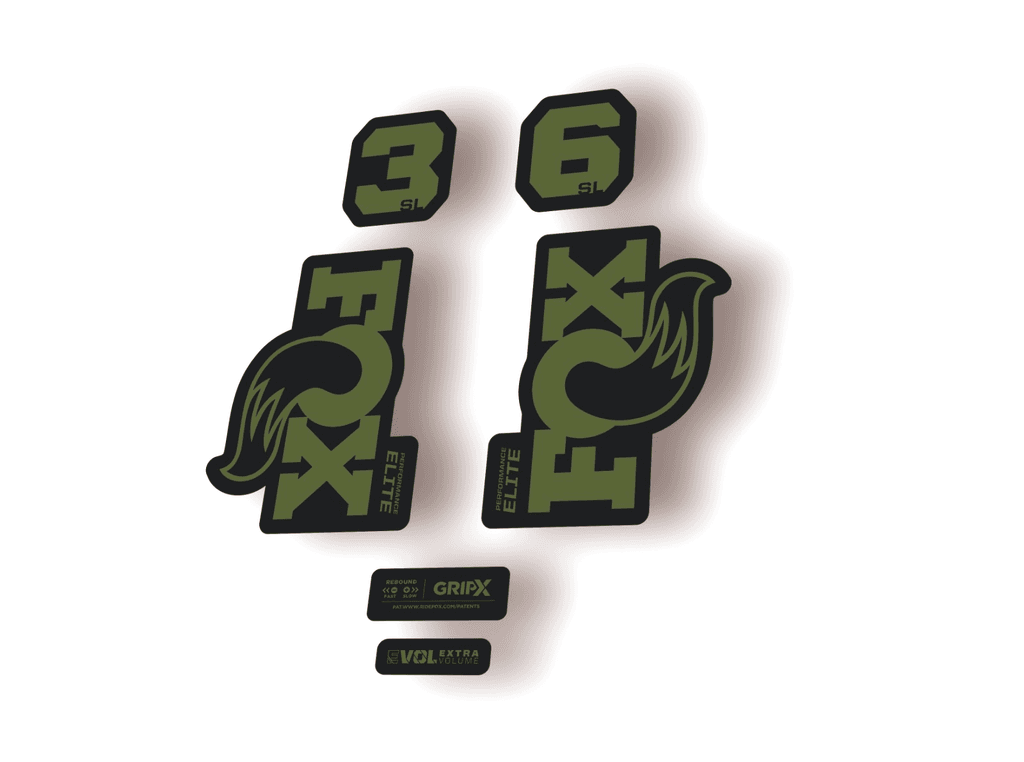 FOX 36 SL Elite 2026 Fork Factory Suspension Decal Sticker Adhesive Olive