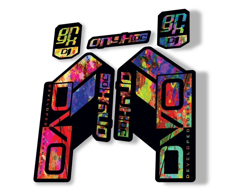 DVO Onyx DC D1 2019 Fork Suspension Sticker Factory Decal Adhesive Oil Slick