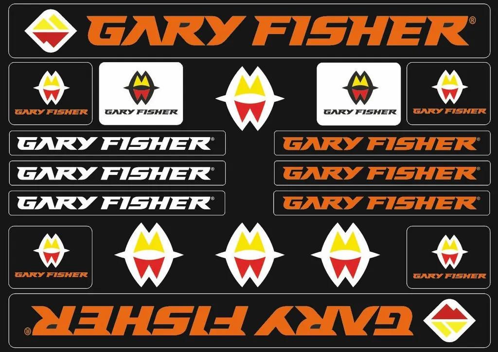 Bicycle Vinyl Frame Stickers – Compatible with GARY FISHER Bikes – Orange