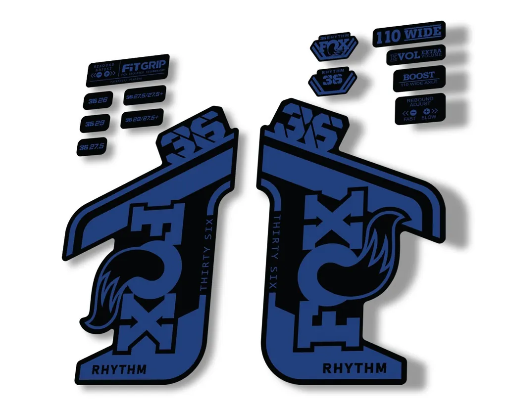 FOX 36 RHYTHM 2021 Forks Suspension Factory Decal Sticker Adhesive Dark Blue