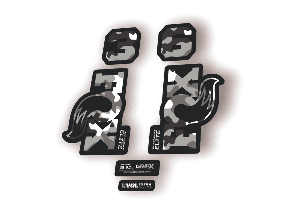 FOX 36 Elite Performance 2026 Fork Factory Decal Sticker Adhesive White Camo