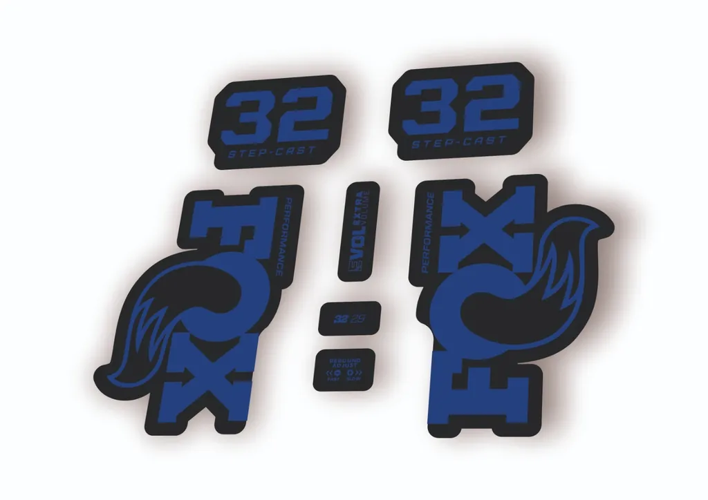 Fox 32 Step Cast Performance 2025 Fork Factory Decal Sticker Adhesive Dark Blue