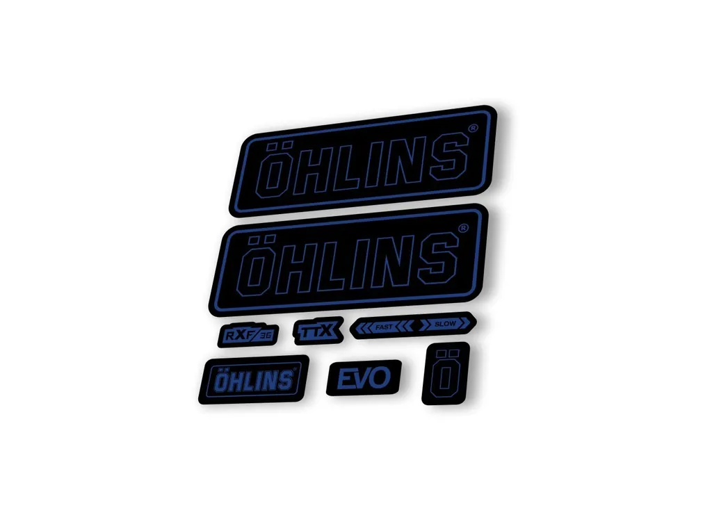 Ohlins RXF36 EVO 2018 Rear Shock Decal Mountain Bike Cycling Sticker Dark Blue
