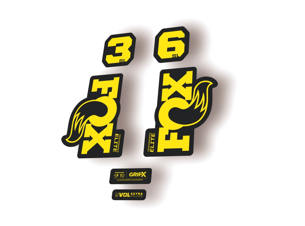 FOX 36 SL Elite 2026 Fork Factory Suspension Decal Sticker Adhesive Yellow