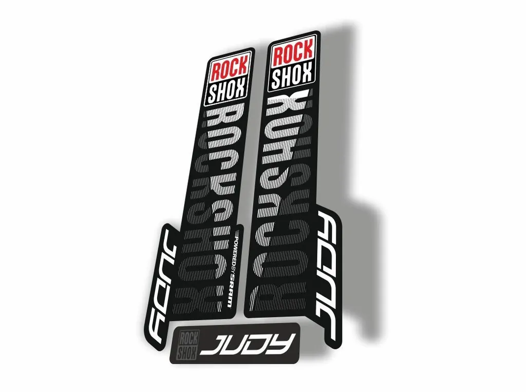 Rock Shox JUDY 2018 Fork Decal Mountain Bike Cycling Sticker Adhesive White Gray